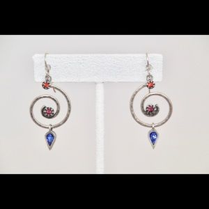 Dangle earrings.  Patricia Locke earrings.  1 1/4”